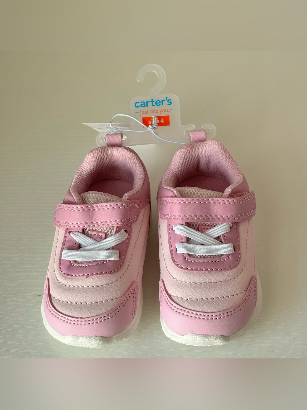 Carters Baby Girl strappy Sneaker shoes in pink size 4 NEW